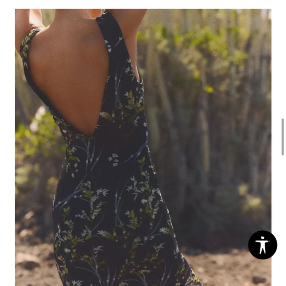 Zara Black Mesh Dress V-Neck Maxi dress - Picture 4 of 5